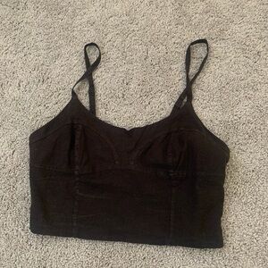 Urban Outfitters Black Strappy Crop Top Size M